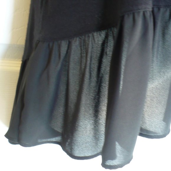 Loft Sweater Top Hi-Lo Sheer Peplum Trim Large - Picture 3 of 5